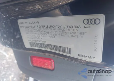 2018 Audi S5 3.0T Premium Plus из США, поврежденный, VIN WAUB4CF59JA030852